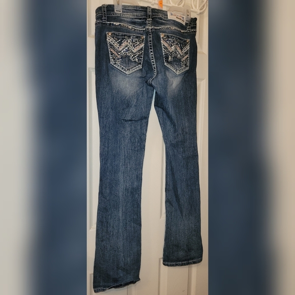 Grace in LA Aztec Print Denim Bootcut Jeans- Size 31 - Picture 11 of 11